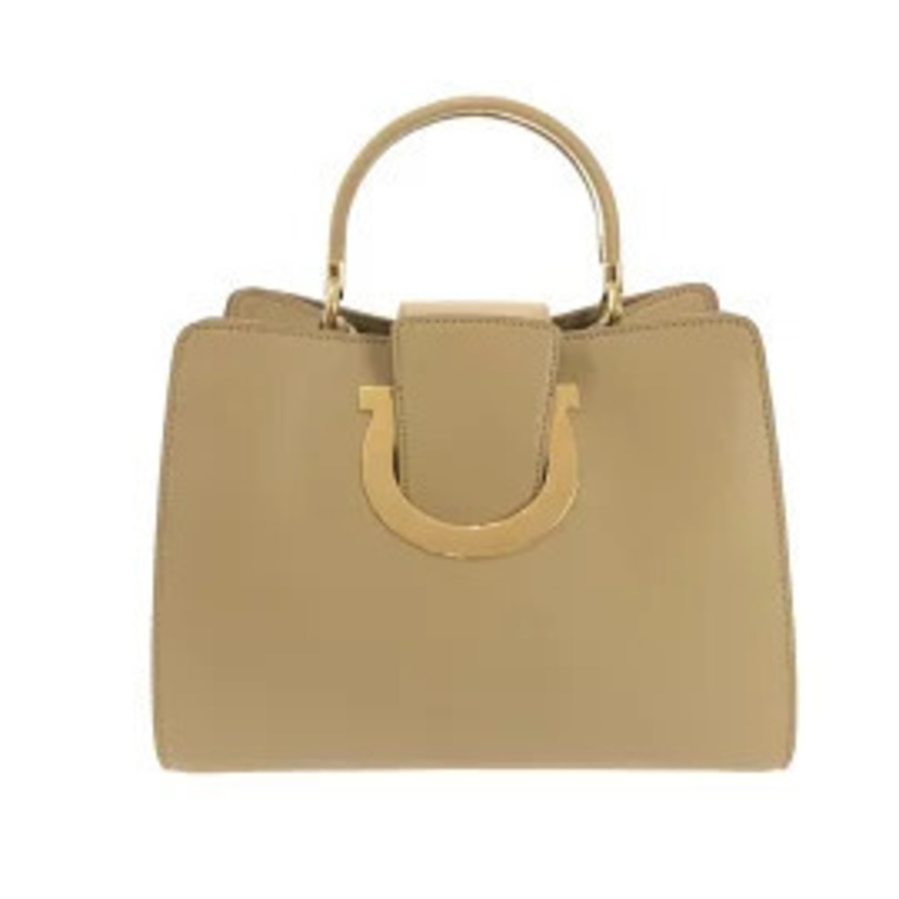 Salvatore Ferragamo Talia handbag Beige Cream leather
